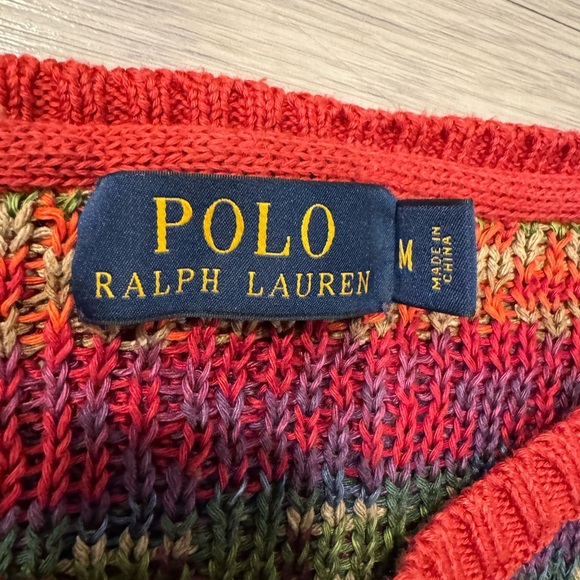 Ralph Lauren Beacon Sweater Dress Linen Cotton Silk Southwest Aztec Size M - Picture 3 of 3